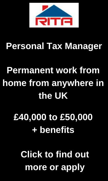 Personal Tax Manager - Work from home